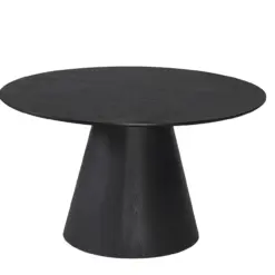 Siena Rundt Spisebord 130 cm Finer - Sort