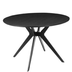 Spisebord Loft24 Philip spisebord rundt 110 cm Sort -