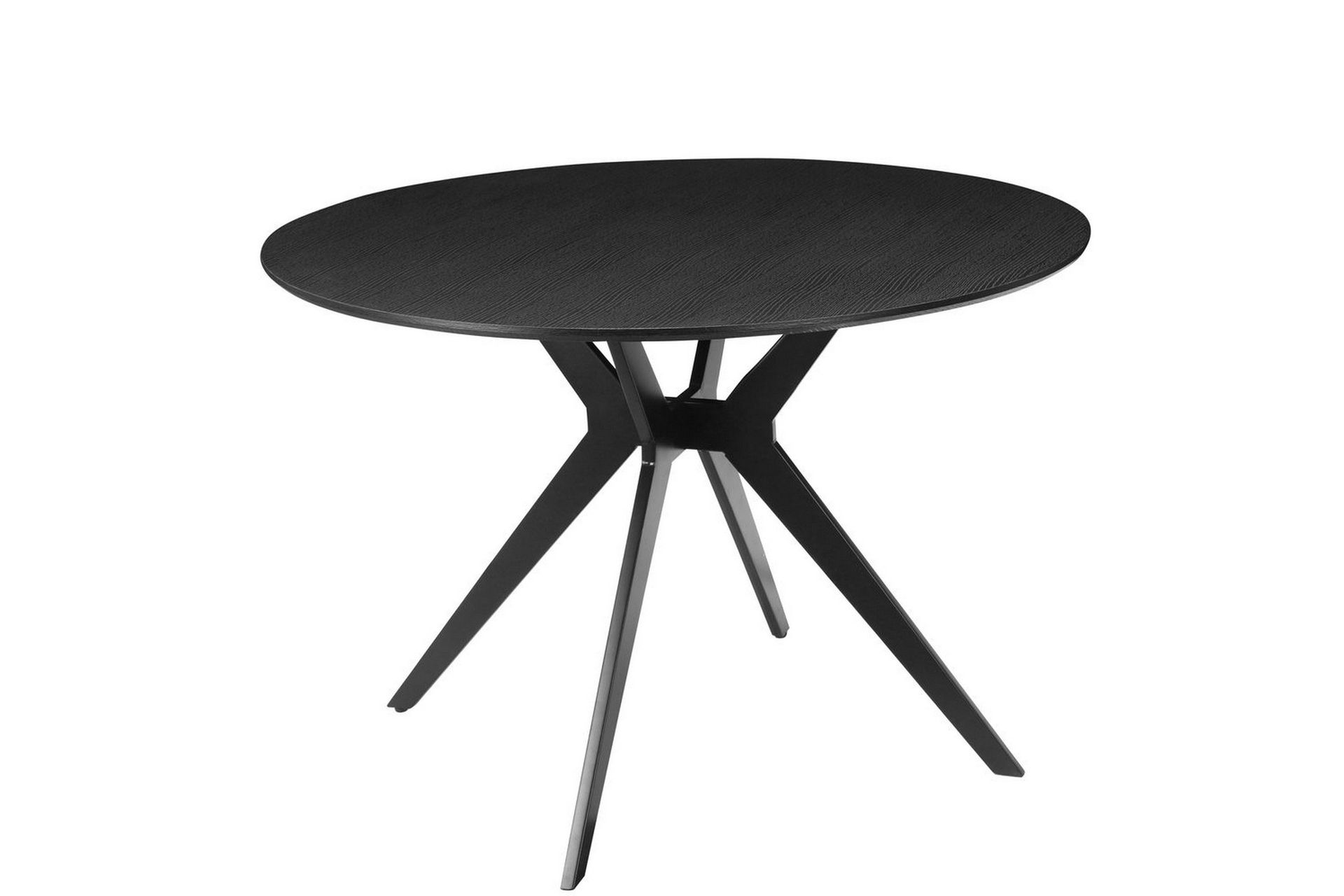 Spisebord Loft24 Philip spisebord rundt 110 cm Sort -