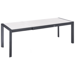 Udtrækkeligt spisebord udendørs Binasco 160/220 cm - Beige/Sort