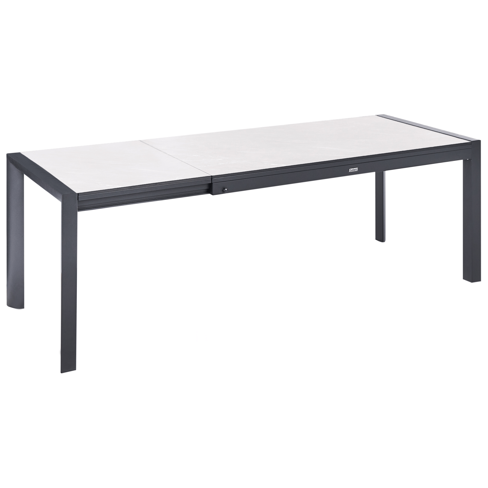 Udtrækkeligt spisebord udendørs Binasco 160/220 cm - Beige/Sort