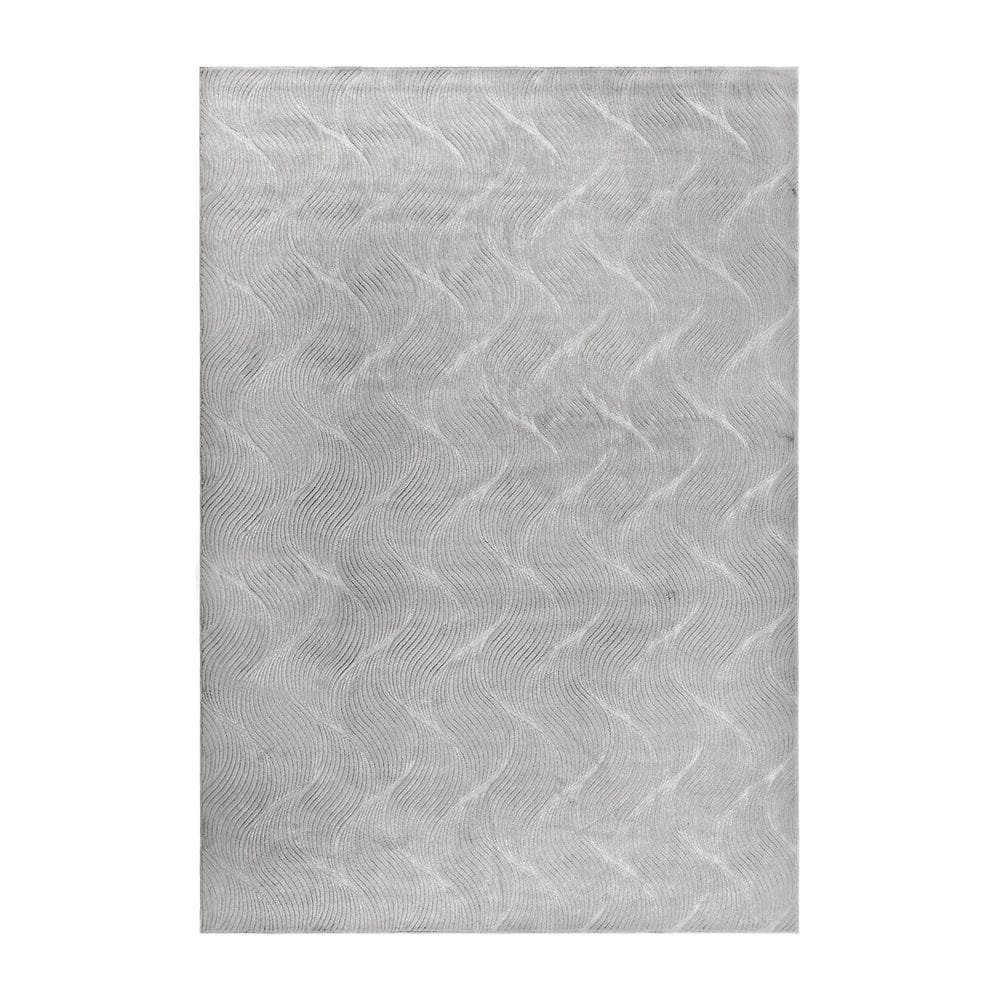 Vaskbart tæppe Castello Wave - Grå